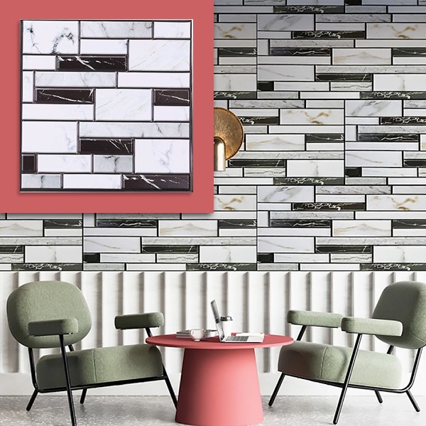 3D стикери за стена с мраморен вид (10 бр./0,9 m²) | MARBLEBLOCKS