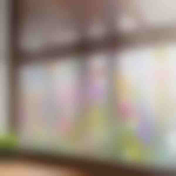 Ярък флорален стикер за прозорец | FLORASTIK